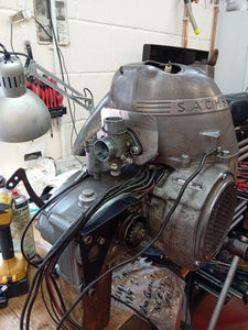 Complete specialist rebuilt KR200 Sachs motor using original factory jigs and fixtures