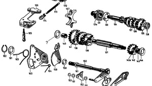 Gearbox set complete for KR200 Sachs Motor